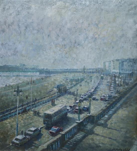 St John Child (fl.1960s) oil on canvas, Marine Parade, Brighton, signed 47 x 42cm.